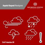 Red Code κινητοποίηση στην Κρήτη λόγω επιδείνωσης του καιρού έως σήμερα Τρίτη 27.01.2026